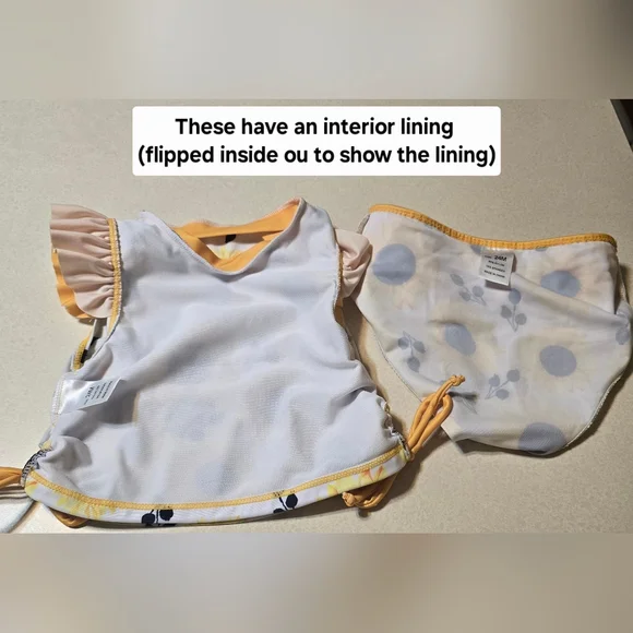 Toddler Girls 24M Swimsuit Cute 2 Piece Tankini Bathing Suit Ruffle Beach Bikini - Picture 9 of 13